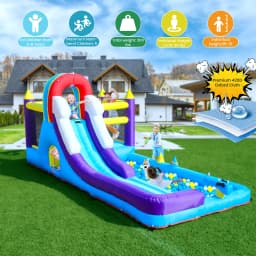 16ft Inflatable Water Slide Bounce House W/ Splash Pool for Kids Backyard Party Commercial Children's playground