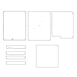 K1 SE printer PC Polycarbonate panel sheet enclosure kit for Creality K1 SE/K1C 3D Printer clear transparent in 3mm
