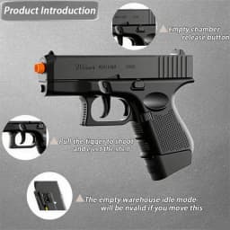 G26 toy gun, soft bullet toy gun - the perfect toy for all ages, fully accessorized, black