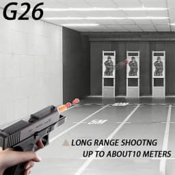G26 toy gun, soft bullet toy gun - the perfect toy for all ages, fully accessorized, black