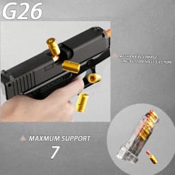 G26 toy gun, soft bullet toy gun - the perfect toy for all ages, fully accessorized, black