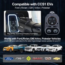 NACS to CCS1 Supercharger Adapter 500A Fast Charge EV Superchargers Fast Charging On Public Station