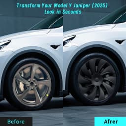 4PCS 19 Inch HubCap for Tesla Model Y Juniper 2025 Cyclone Style Automobile Hubcap Replacement Wheels Cover Full Rim Accesso