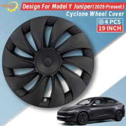 4PCS 19 Inch HubCap for Tesla Model Y Juniper 2025 Cyclone Style Automobile Hubcap Replacement Wheels Cover Full Rim Accesso