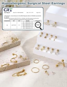 22Pcs 16G Cartilage Earrings for Women-Surgical Stainless Steel Earring Set Flat Back Earrings Nose Studs Helix Piercing Jewelry