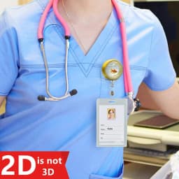 2D Creative Badge Reel - Expandable ID clip for nurses, teachers, and healthcare workers.