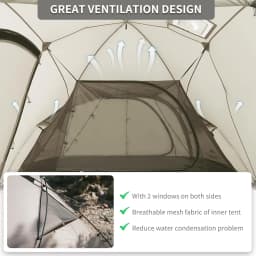 Naturehike Massif Hot Tent with Stove Jack Waterproof Windproof 4 Season Tent 2 Person Cold Weather Winter Tents for Camping