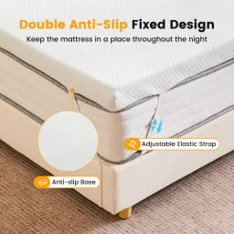 JHK 3 Inch with Fabric Cover Gel Memory Foam Mattress Topper Full Size Cooling Mattress Soft and Breathable Bed Topper