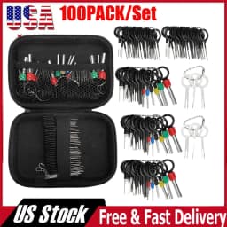 New 100 PCS Car Terminal Removal Repair Tools Electrical Wiring Crimp Connector Pin Extractor Kit Keys Automotive Plug Pullers