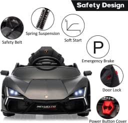 3-8 Years Ride On Car Toy for Kids Children Boys Girls Gift Electric Vehicle with Bluetooth USB Music Remote Control Headlight