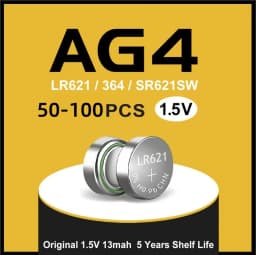 50-100PCS AG4 LR626 Alkaline Watch Battery 377 SR626 177 626A 377A CX66W For Toy Calculator Car Key Clock Button Cell