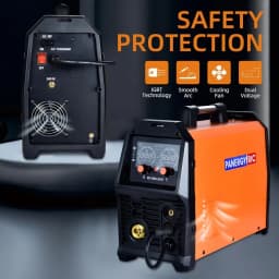 200A Synergic MIG Welder Wire Feed Welder 4-in-1 Gas MIG/Gasless Flux MIG/Stick/Lift TIG Multi-Process Welding Machine with Dua