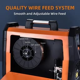 200A Synergic MIG Welder Wire Feed Welder 4-in-1 Gas MIG/Gasless Flux MIG/Stick/Lift TIG Multi-Process Welding Machine with Dua