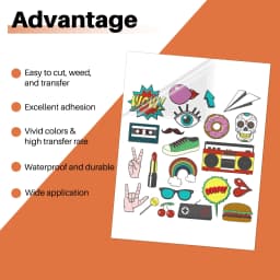 HTVRONT 20 Pcs Sublimation Sticker Paper 8.5x11in Glossy Transparent/White Waterproof Sublimation Stickers