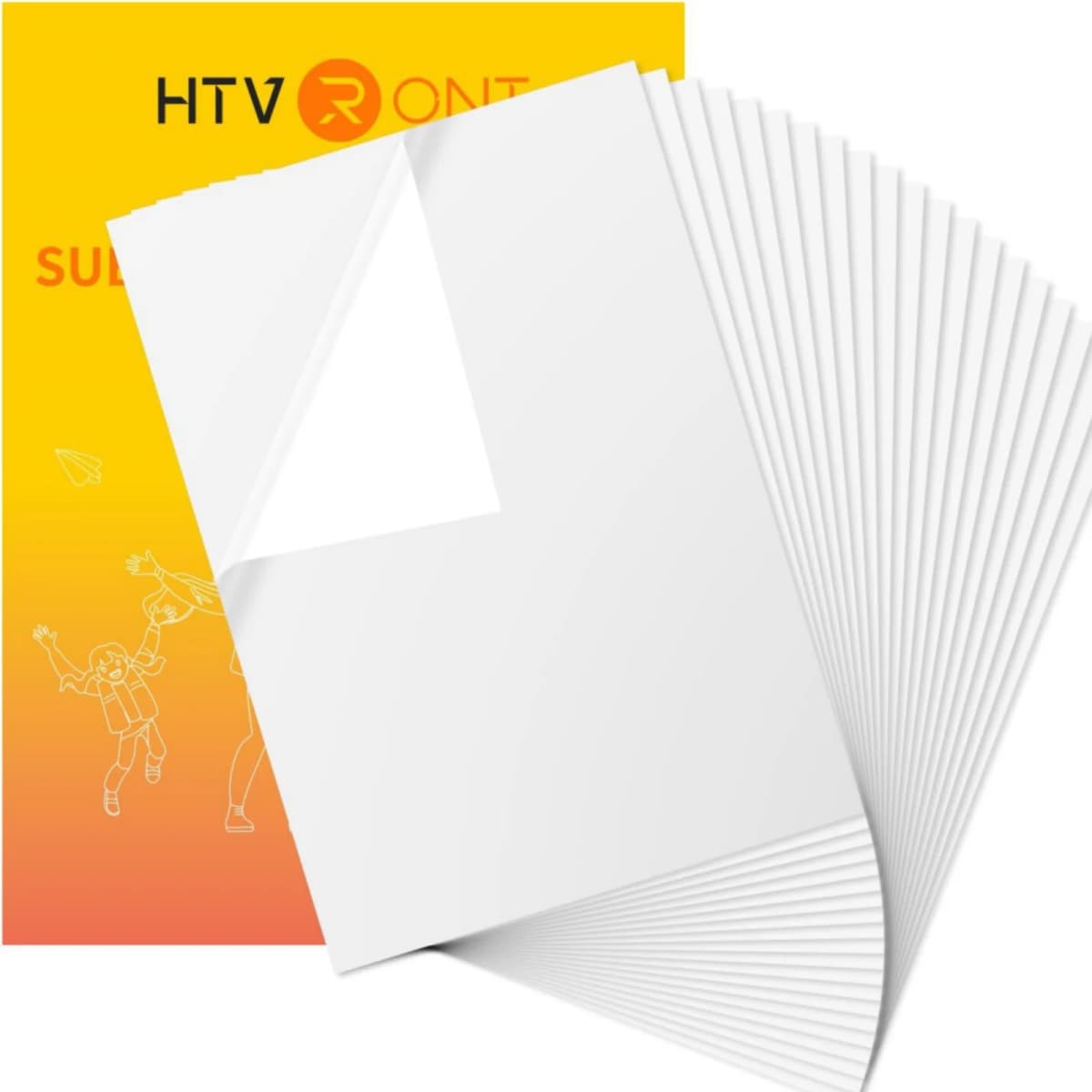 HTVRONT 20 Pcs Sublimation Sticker Paper 8.5x11in Glossy Transparent/White Waterproof Sublimation Stickers