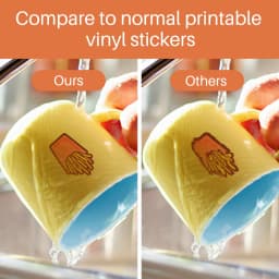 HTVRONT 20 Pcs Sublimation Sticker Paper 8.5x11in Glossy Transparent/White Waterproof Sublimation Stickers
