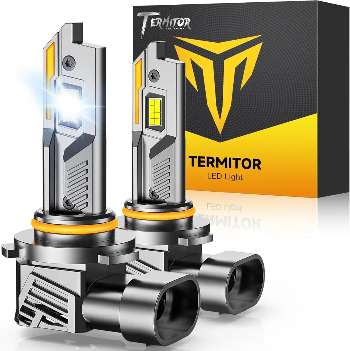 2PCS LED 9012 HIR2 Light Bulbs,90000LM 6500K, 360° Adjustable Quick Install,Real 1:1 Size Direct Replacement 9012 Fog Light Bulb