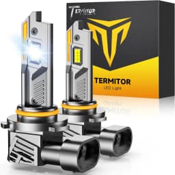 2PCS LED 9012 HIR2 Light Bulbs,90000LM 6500K, 360° Adjustable Quick Install,Real 1:1 Size Direct Replacement 9012 Fog Light Bulb