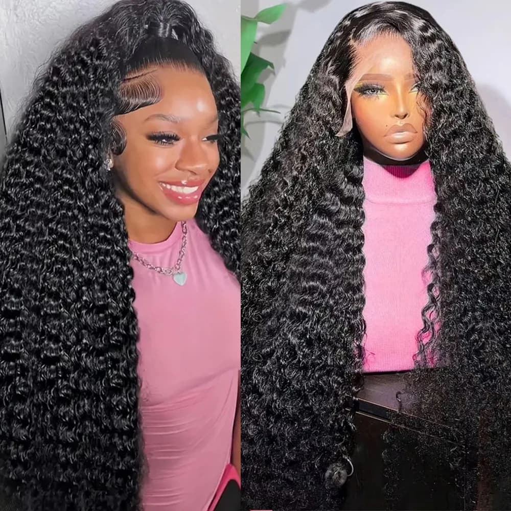 13x4 13x6 HD Lace Deep Curly Wave Frontal Wig Brazilian Jerrly Curly Lace Front Human Hair Wigs For Women 250% Density Hair Wigs