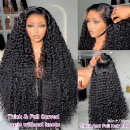 13x4 13x6 HD Lace Deep Curly Wave Frontal Wig Brazilian Jerrly Curly Lace Front Human Hair Wigs For Women 250% Density Hair Wigs
