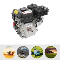 7.5HP 4-Stroke Horizontal Shaft Engine, Heavy Duty Cast Iron and Aluminum Construction for Generator Water Pump