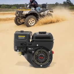 7.5HP 4-Stroke Horizontal Shaft Engine, Heavy Duty Cast Iron and Aluminum Construction for Generator Water Pump