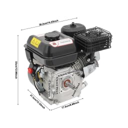 7.5HP 4-Stroke Horizontal Shaft Engine, Heavy Duty Cast Iron and Aluminum Construction for Generator Water Pump