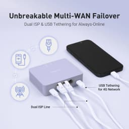 GL.iNet GL-MT5000 (Brume 3) Wired VPN Security Gateway, NO Wi-Fi, for Home Office and Remote Work High-Speed Up to 1100 Mbps hardware-accelerated VPN, 3x2.5GbE ports with multi-WAN failover, VPN obfuscation, OpenWrt with 1GB DDR4,DPI Security