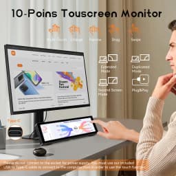 8.8-inch Chassis Secondary Screen 1920*480 Long-shaped LCD Touch Screen with Built-in Stand, AIDA64 Touch Version