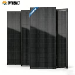 RVPOZWER 200W/400W/800W Solar Panels 18BB N-Type Mono Cells 25.5% High Efficiency PV Power for Home RV Charge Outdoor Off-Grid
