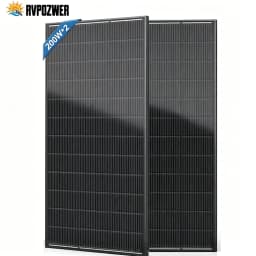 RVPOZWER 200W/400W/800W Solar Panels 18BB N-Type Mono Cells 25.5% High Efficiency PV Power for Home RV Charge Outdoor Off-Grid