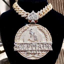 Hip-Hop Style Cuban Chain Pendant Necklace, 925 Sterling Silver Micro Inlaid Synthetic Zircon Pendant Neck, Party Gift