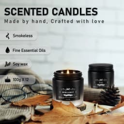 12 Pieces of Gradient Black and White Scented Candles, High-Quality Soy Wax Scented Candles as Gifts, Suitable for Men and Women