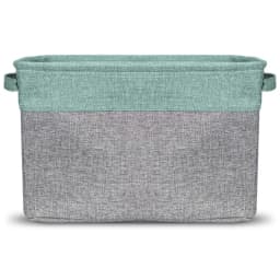Cubby Storage Organizer, 15-Inch Collapsible Bins with Dual Handles for Home and Office Shelves
