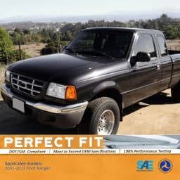 Pair Headlights Assembly For 2001-2011 Ford Ranger Chrome Headlamps w/o Bulbs