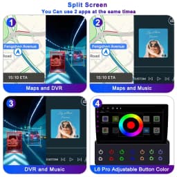 LEHX 1 inch Wireless CarPlay 2Din Android 15 Car Radio Multimedia Player GPS Navigation 4G WiFi