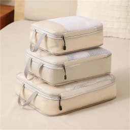 Mesh 4-Piece Set, Convenient for Business Trips and Travel Storage, Is a Practical Set That Saves Space for Travel