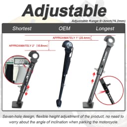 Kick Side Stand Sikestand Parking Bracket Motorcycle Adjustable Kickstand YZF-R6 2006-2022 2023 YZF-R6 RACE 2024-2025 For Yamaha