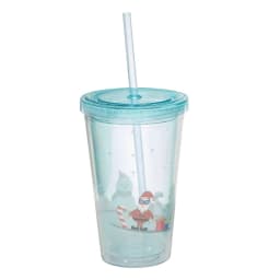 Christmas Acrylic Tumbler With Straw 16oz - 2 Pack
