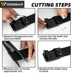 IDOGEAR SPORTS Quick-Adjust Tactical Ratchet Belt | Heavy-Duty 1.75" 1000D Nylon for EDC, CCW & Duty Use 3439