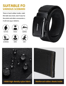 IDOGEAR SPORTS Quick-Adjust Tactical Ratchet Belt | Heavy-Duty 1.75" 1000D Nylon for EDC, CCW & Duty Use 3439