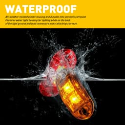 10Pcs Red/Amber Light Side Marker Lights Truck Trailer Turn Signal Light For Car Trucks Van Caravans Super Bright
