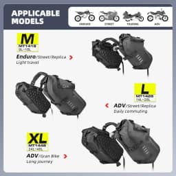Rhinowalk 2 Pcs Motorcycle Saddle Side Pannier Bag 18L/28L/48L Waterproof Universal Motorbike Riding Luggage Storage Travel Bag
