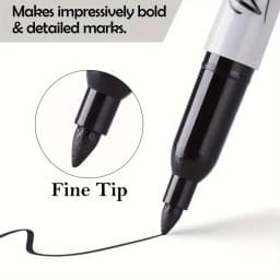 60pcs Fine Point Permanent Markers Pens, Perfect for Classroom, Office, Durable and Long-Lasting. No Suitable for Whiteboard
