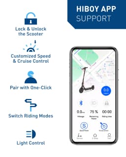 Hiboy KS4 Pro Electric Scooter 500W Powerful Motor, 10" Honeycomb Tires, Up to 25 Miles, 19 MPH Max Speed, Foldable for Easy Storage, Adults Favorite, Hiboy Smart App Control, LED Lights, Lightweight Design, Ideal for City Commuting & Off-Road Adventure