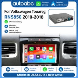 For Volkswagen Touareg RNS850 2010-2018 Wireless CarPlay Interface Android Auto with Voice Control Mirror Link GPS BT Functions