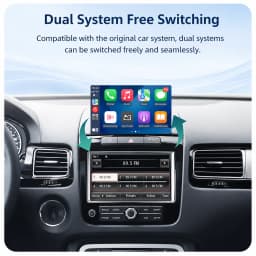 For Volkswagen Touareg RNS850 2010-2018 Wireless CarPlay Interface Android Auto with Voice Control Mirror Link GPS BT Functions