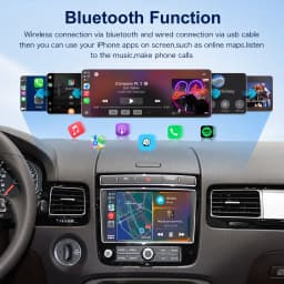 For Volkswagen Touareg RNS850 2010-2018 Wireless CarPlay Interface Android Auto with Voice Control Mirror Link GPS BT Functions