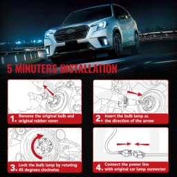 9006/HB4 LED Headlight Bulbs 100W 22000LM 6500K Super Bright IP68 Waterproof Turbo Auto Fog Light Plug And Play 2Pcs