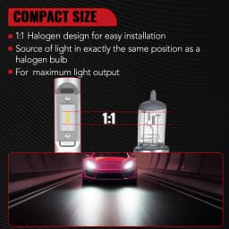 9006/HB4 LED Headlight Bulbs 100W 22000LM 6500K Super Bright IP68 Waterproof Turbo Auto Fog Light Plug And Play 2Pcs